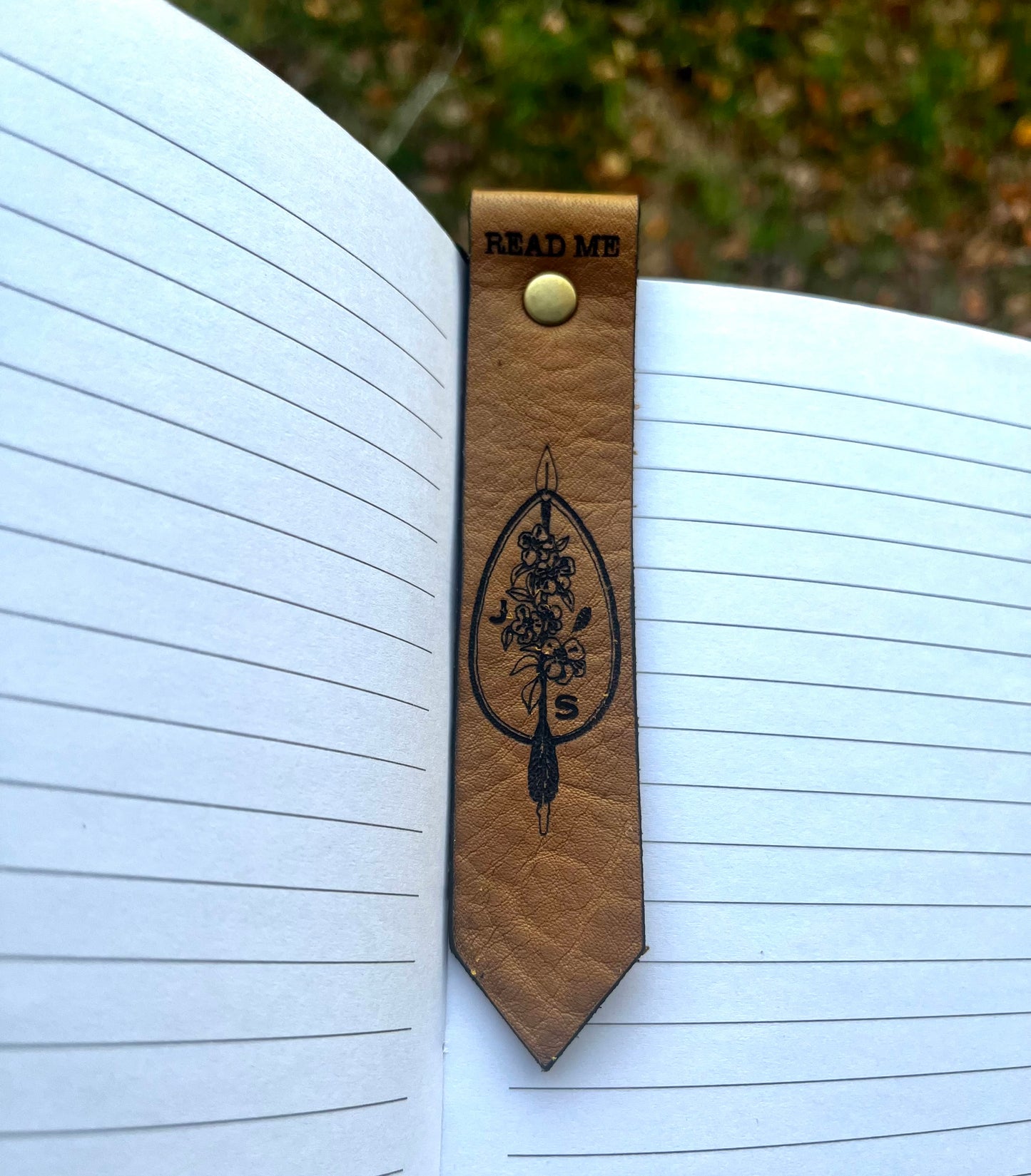 “Jo Smith” Leather Bookmark
